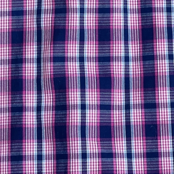 Dolce Men’s Slim Fit Button Down Contrast Cuffs Plaid Shirt Sz. L - Picture 9 of 12